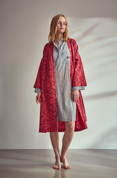 Khadi Nightshirt Sustainable Luxury Robe De Voyage Robedevoyage 0196